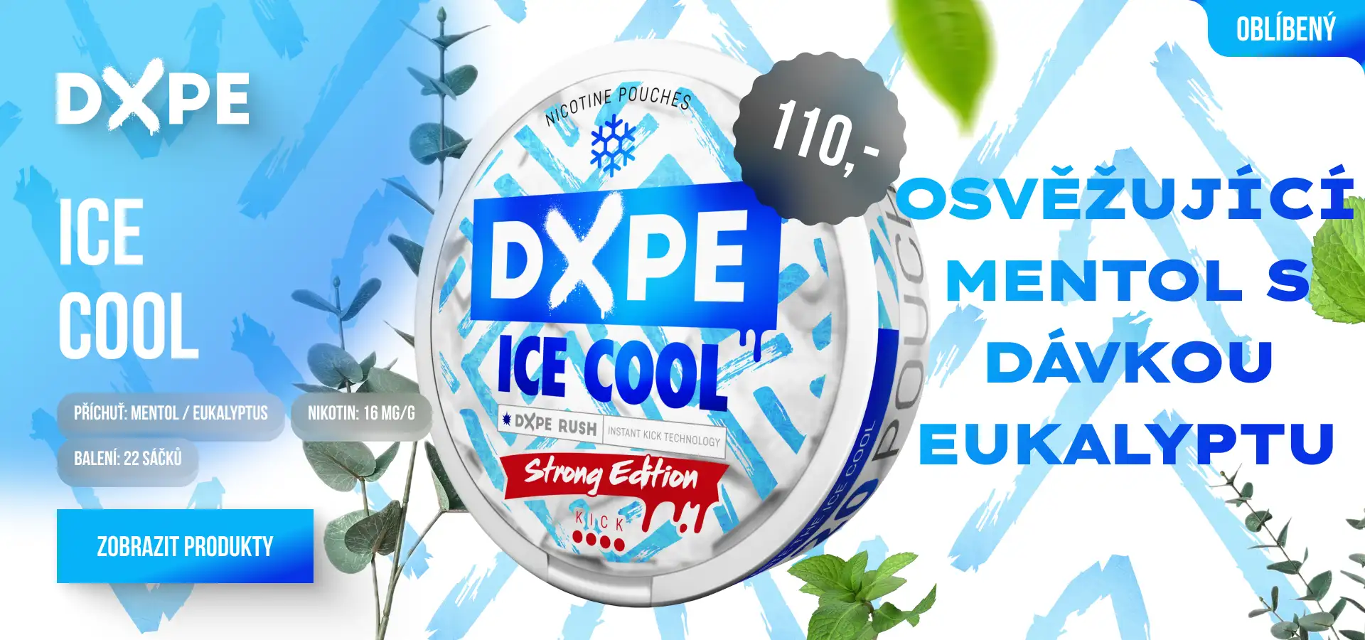 DXPE ICE COOL: Osvěžující mentol s dávkou eukalyptu